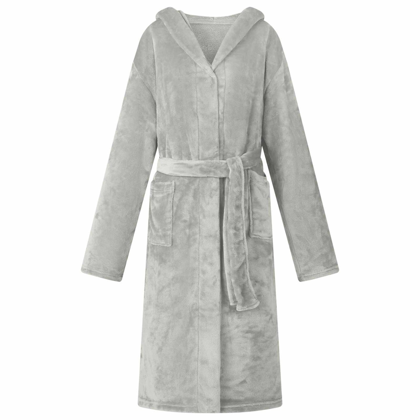Peignoir avec capuche Gris XXXL Flanelle