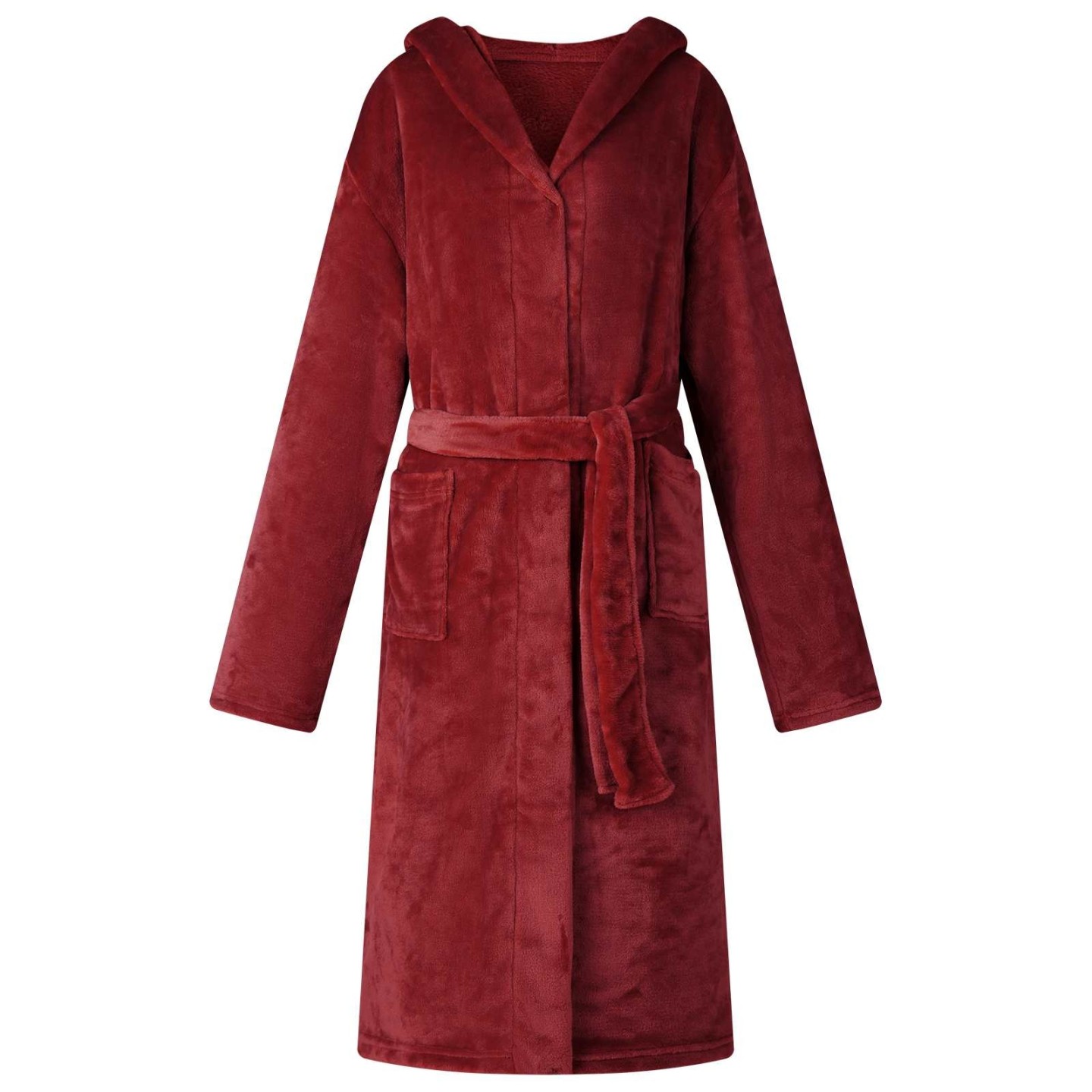 Peignoir avec capuche Bordeaux L Flanelle