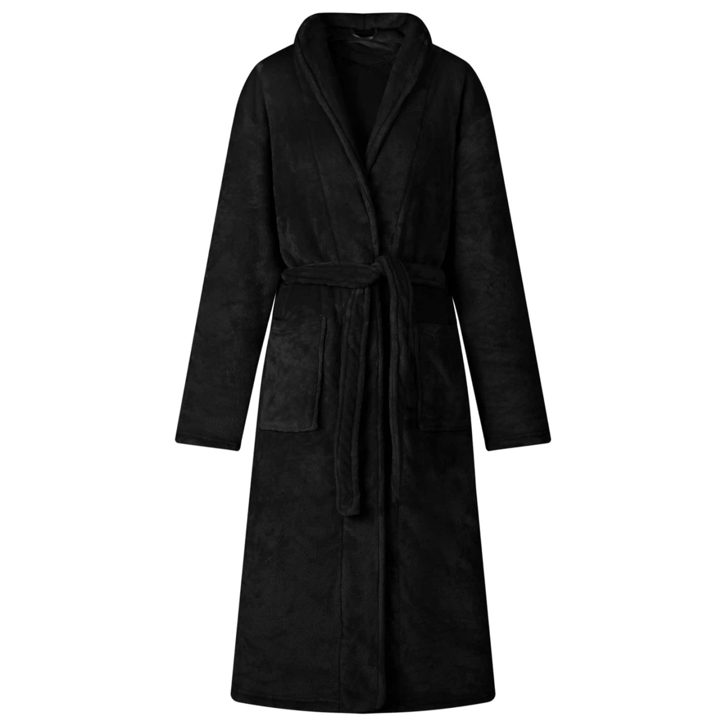 Robe de bain sans capuche Noir m Flanelle