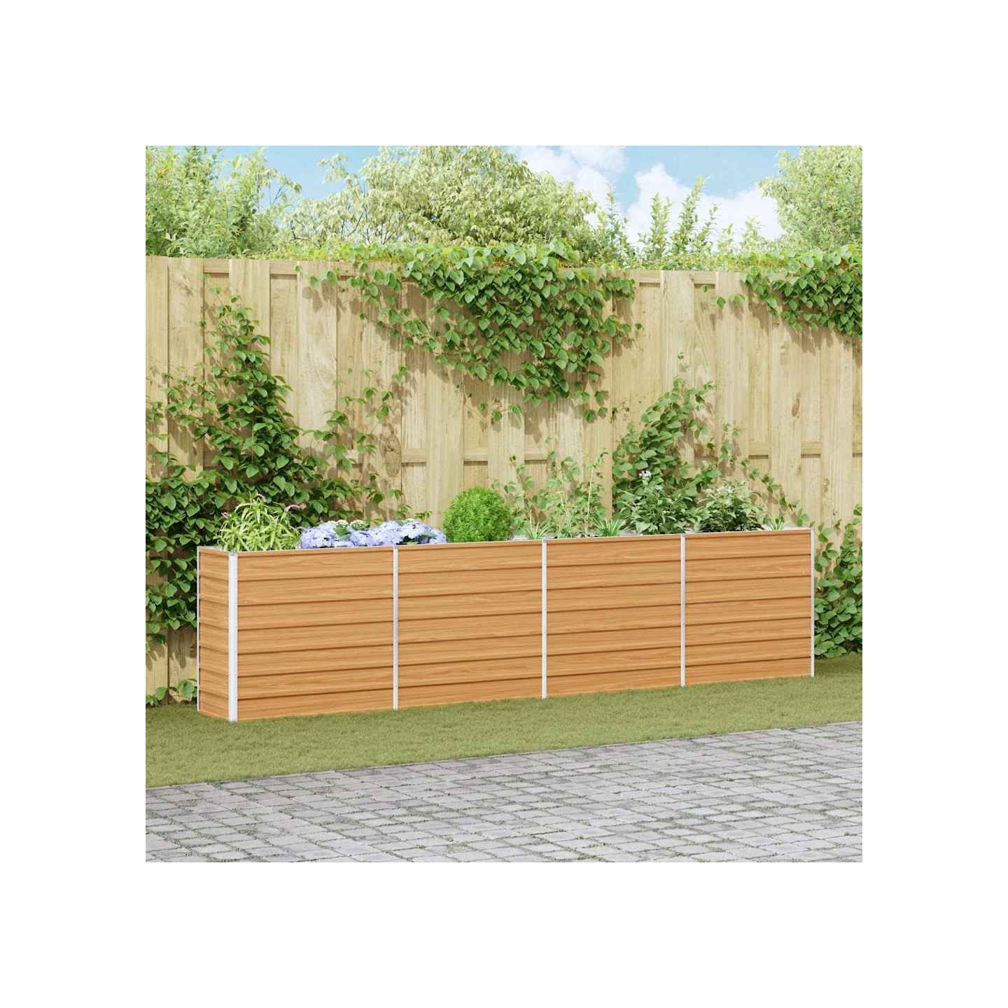 Jardinière surélevée Marron Clair 320 x 40 x 77 cm