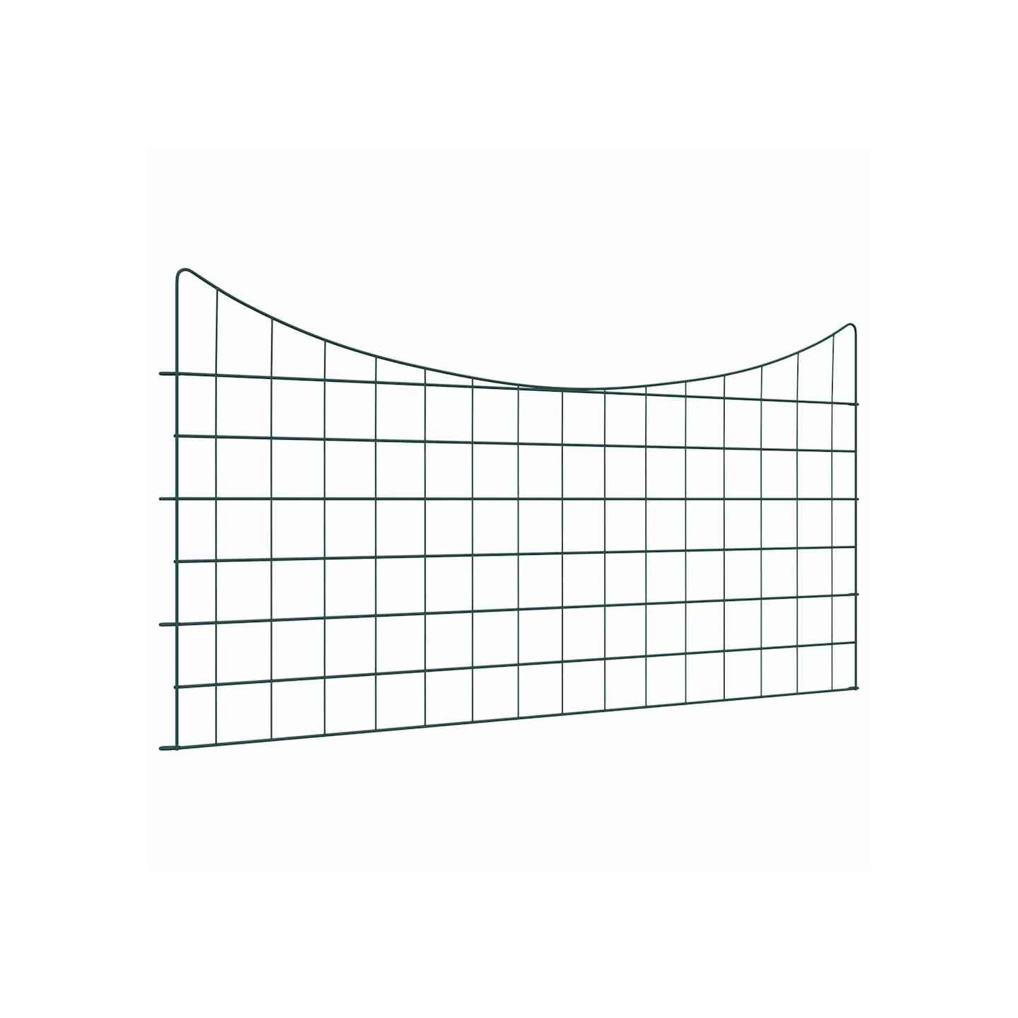 Ensemble de clôture de jardin 5 pc 100 x 50 cm Acier Vert