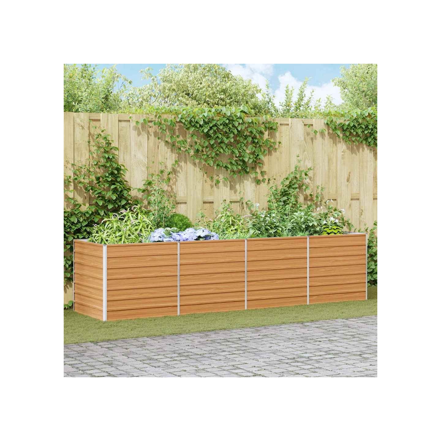 Jardinière surélevée Marron Clair 320 x 80 x 77 cm