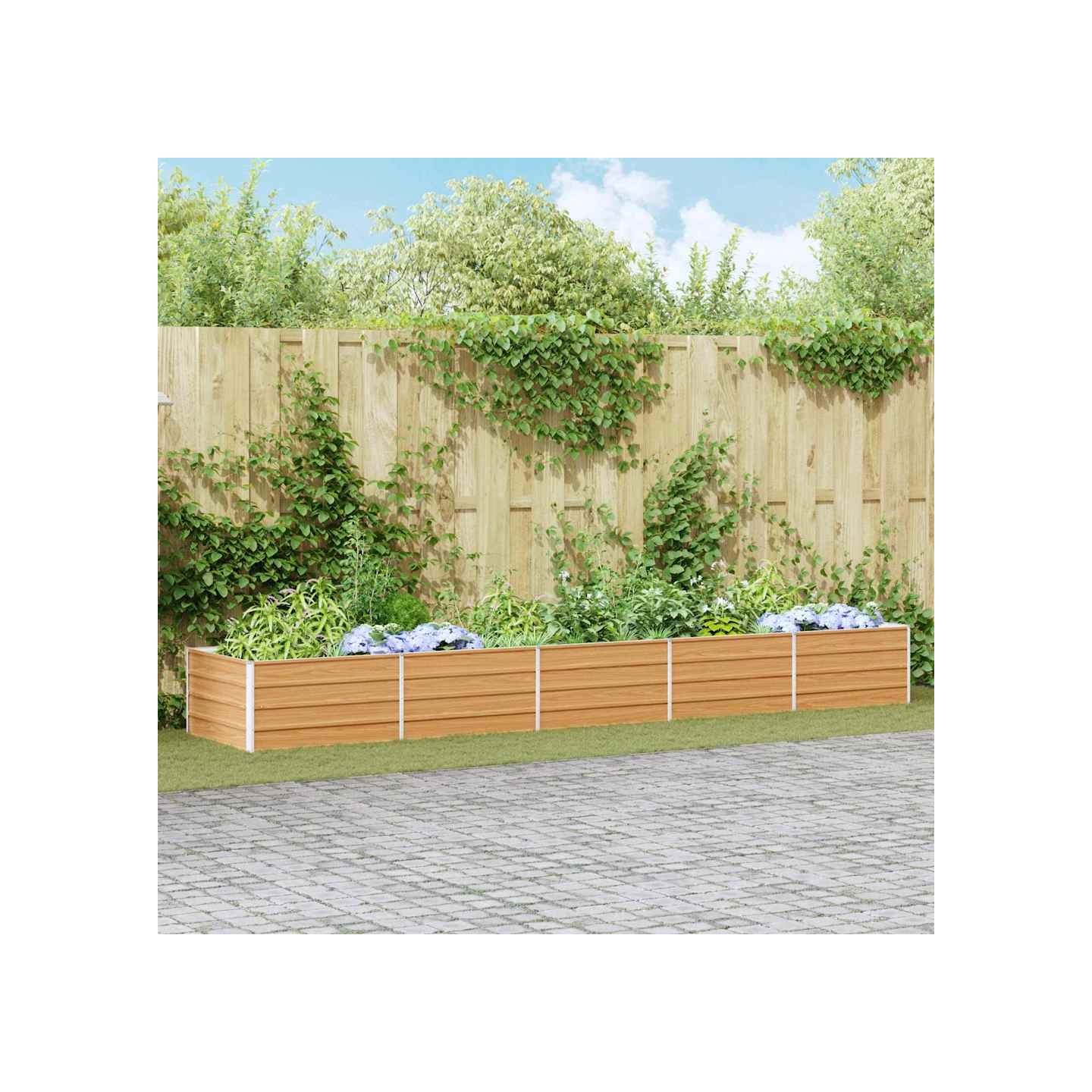Jardinière surélevée Marron Clair 400 x 80 x 45 cm