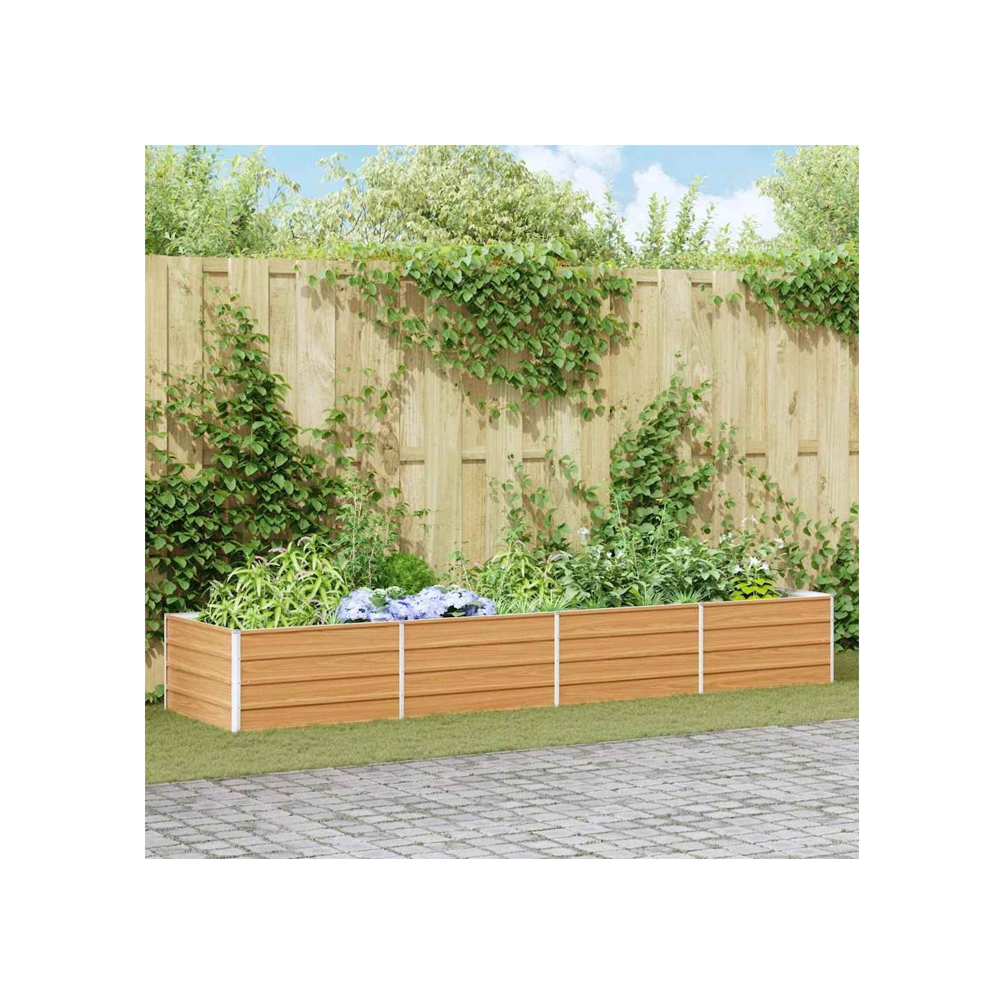 Jardinière surélevée Marron Clair 320 x 80 x 45 cm