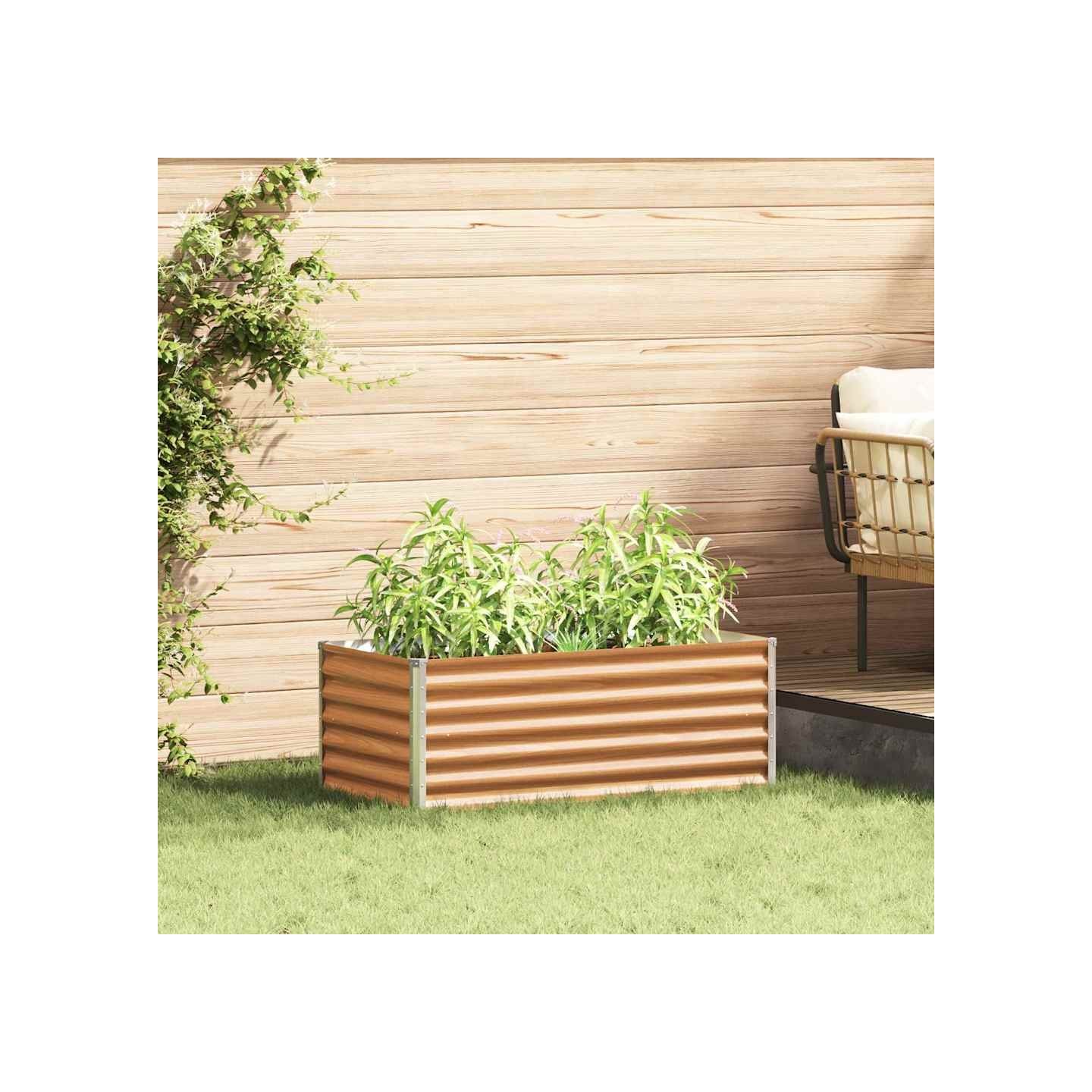 Jardinière surélevée Marron Clair 98 x 50 x 36 cm