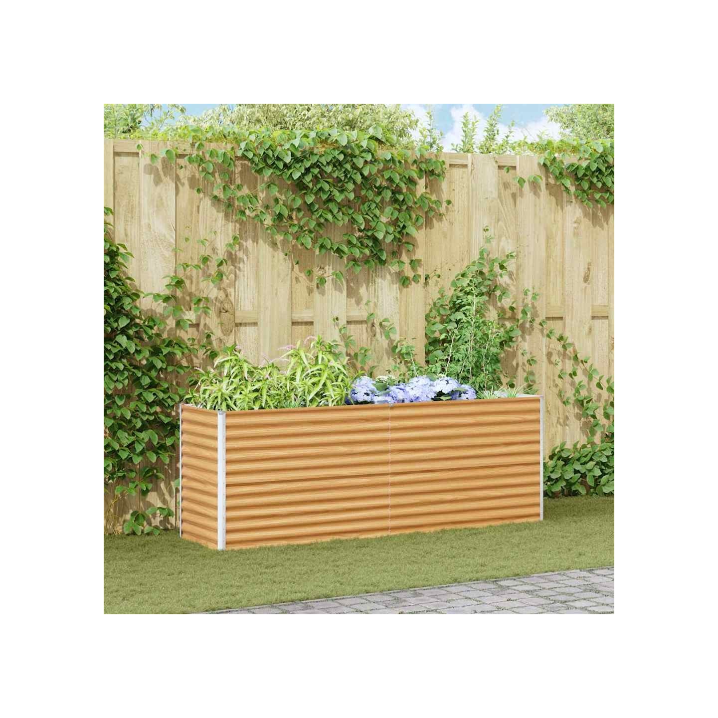 Jardinière surélevée Marron Clair 195 x 50 x 68 cm