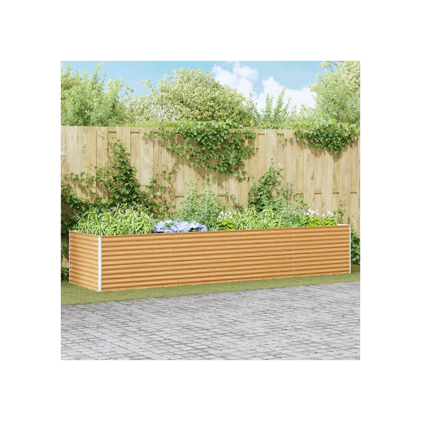 Jardinière surélevée Marron Clair 390 x 100 x 68 cm