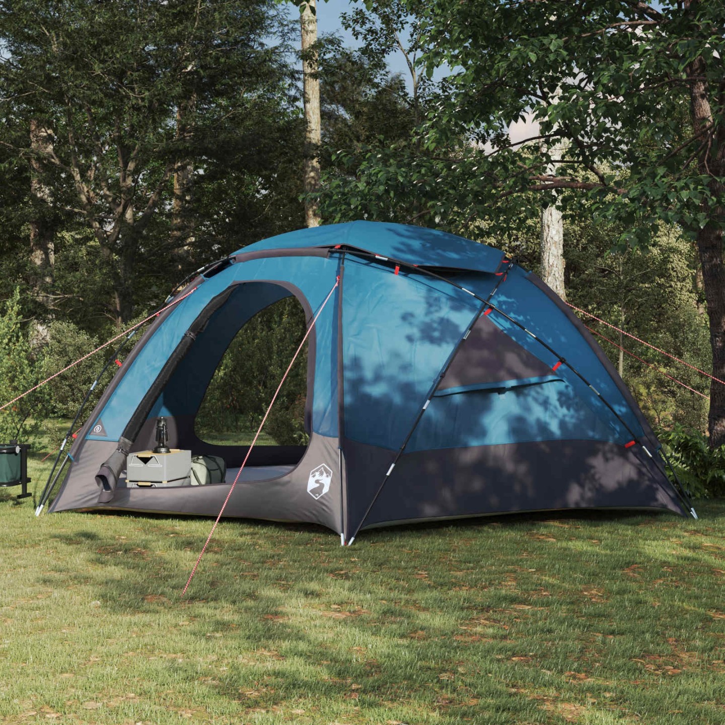 Tente en dôme avec housse imperméable amovible 12 personne Bleu
