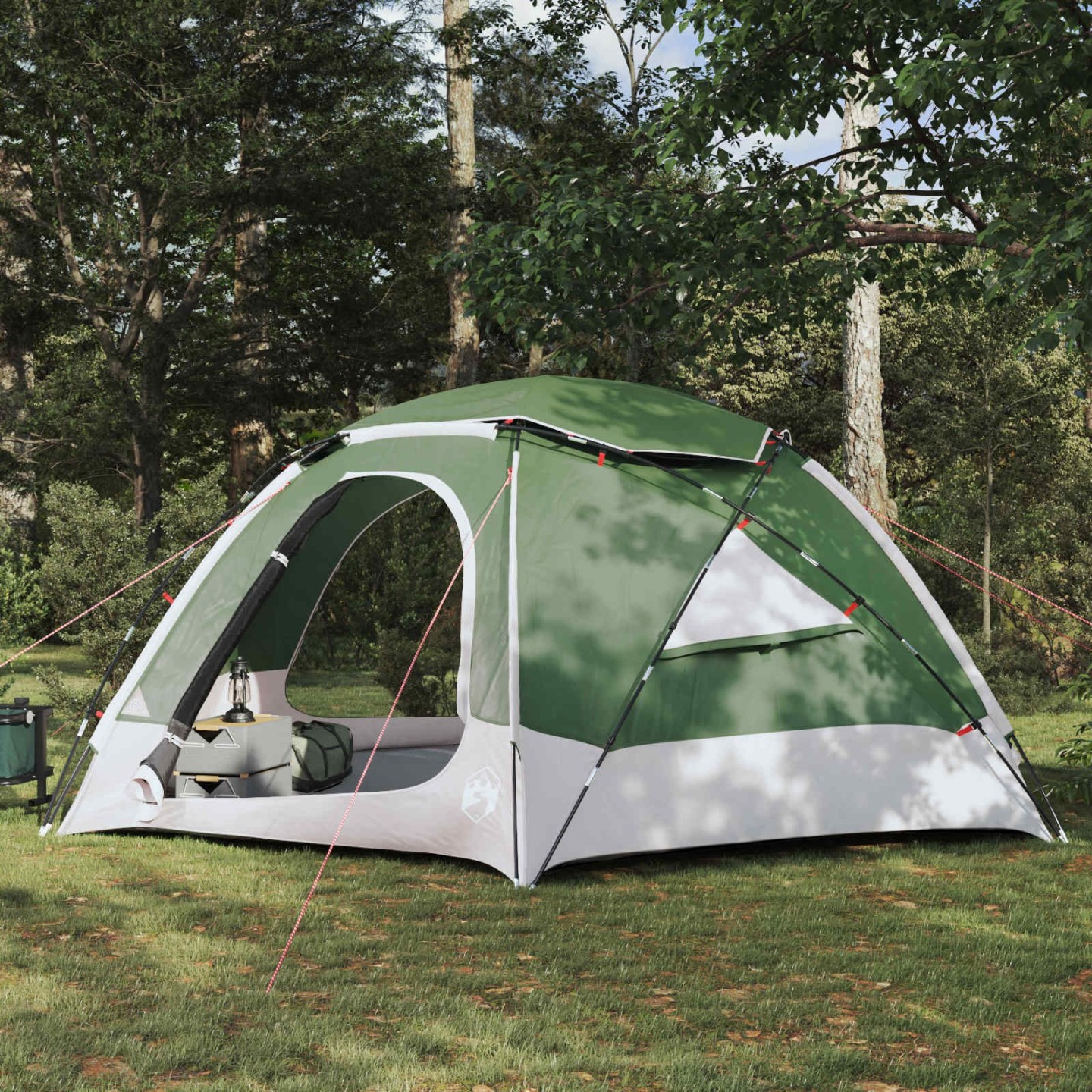 Tente en dôme avec housse imperméable amovible 8 personne Vert