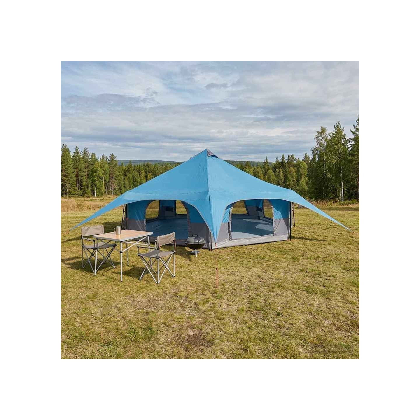 Tente familiale 18 personne Bleu