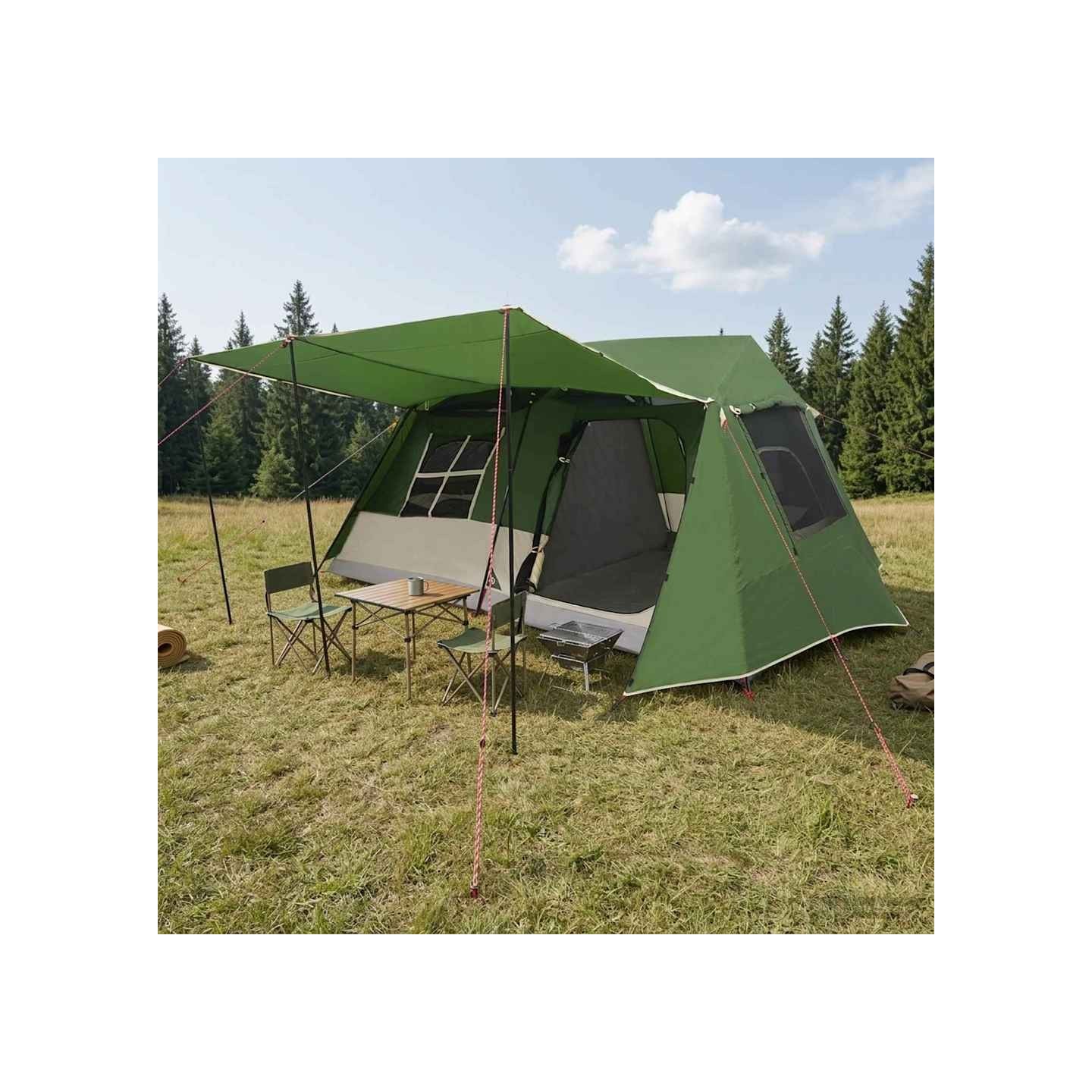 Tente tunnel Vert 400 x 278 x 182 cm