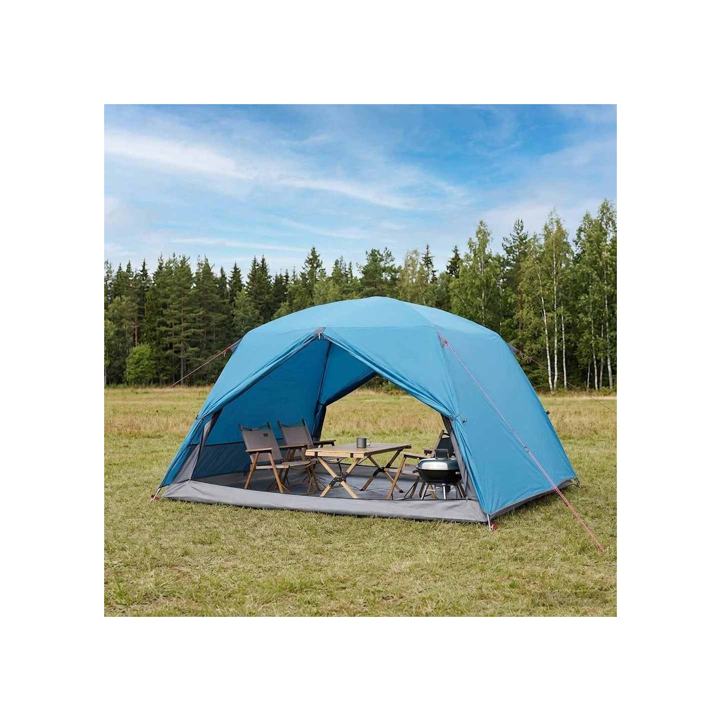 Tente de randonnée 4 personne Bleu