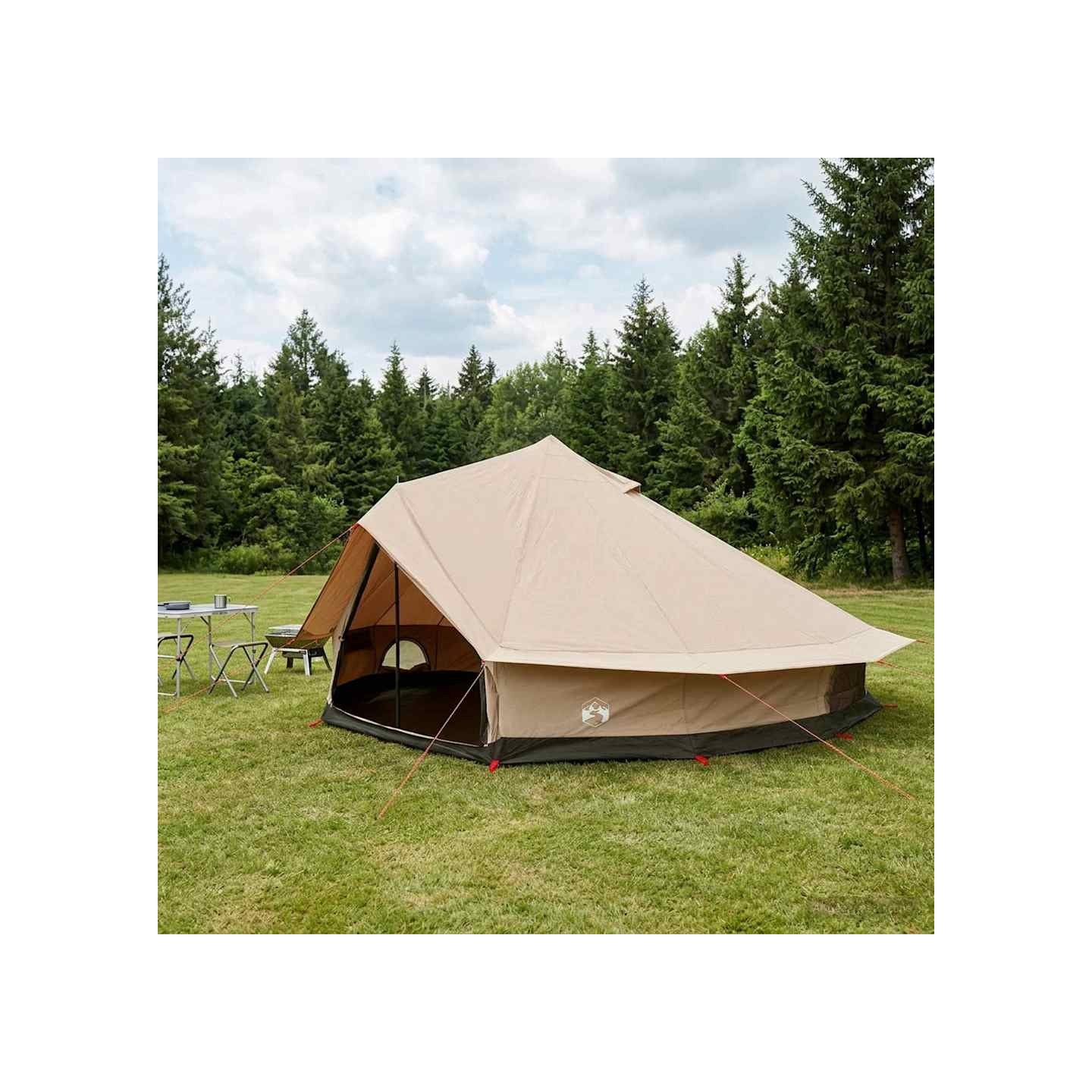 Tente familiale 12 personne Crème Polycoton