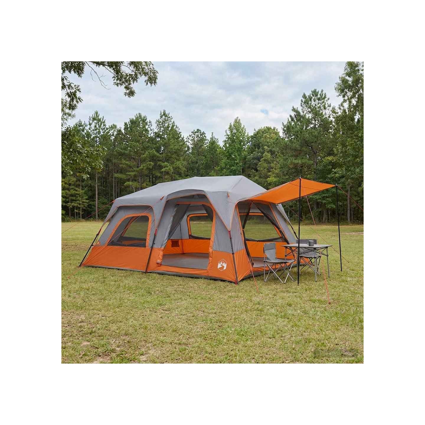 Tente Instantanée 10 personne Gris et orange