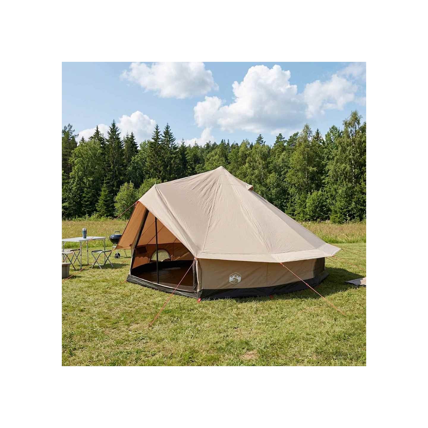 Tente familiale 10 personne Crème Polycoton