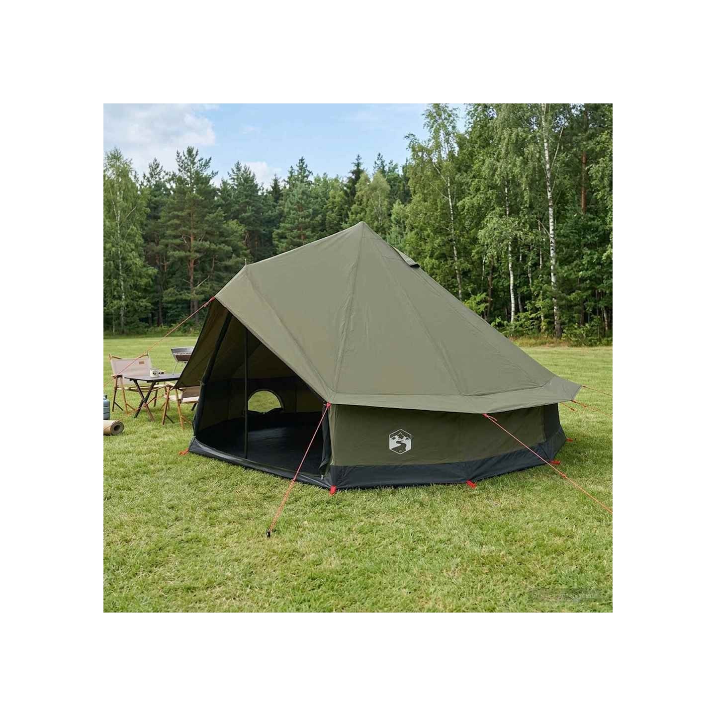 Tente familiale 10 personne Vert armée Polycoton