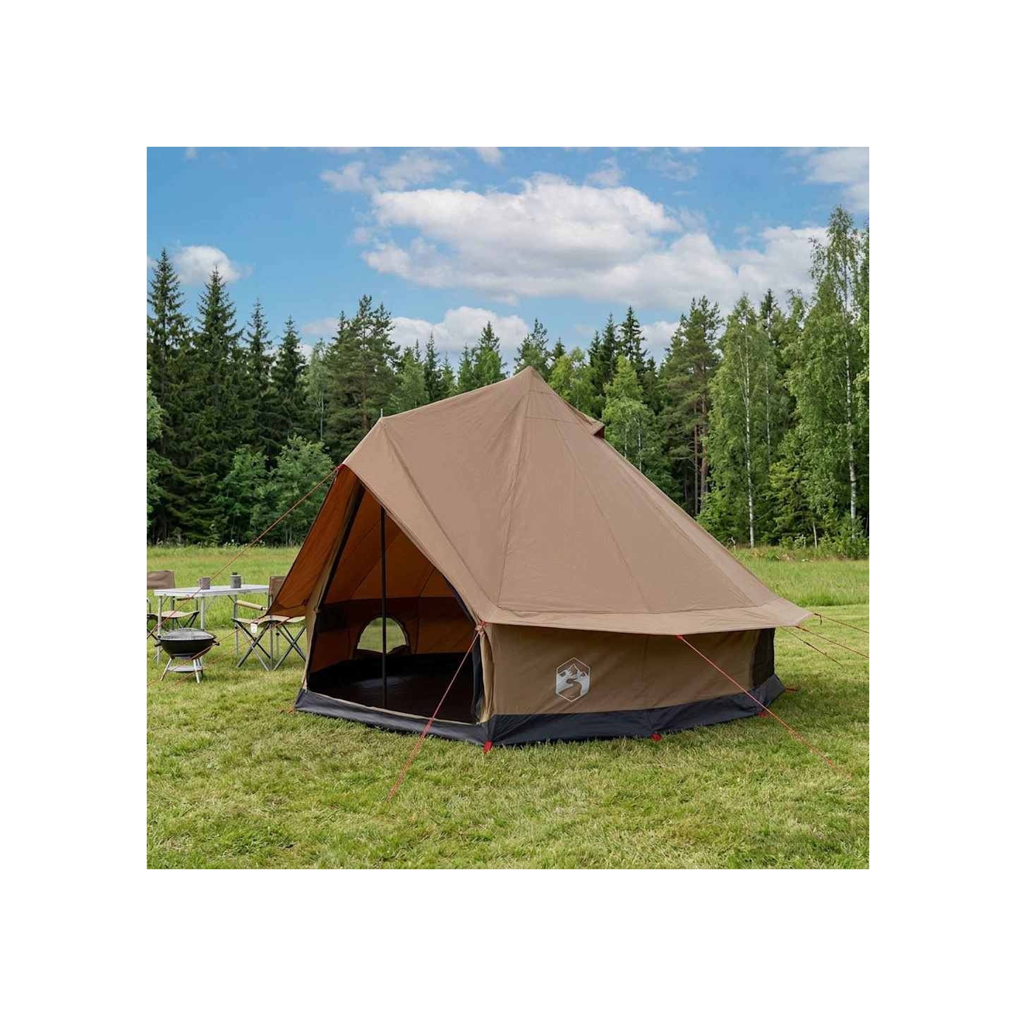 Tente familiale 6 personne Marron Polycoton