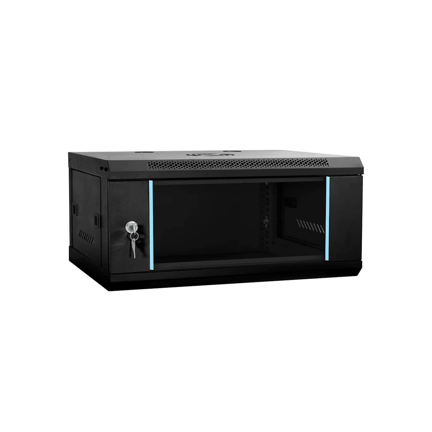Armoire réseau avec stockage Noir 60 x 35 x 28 cm Acier