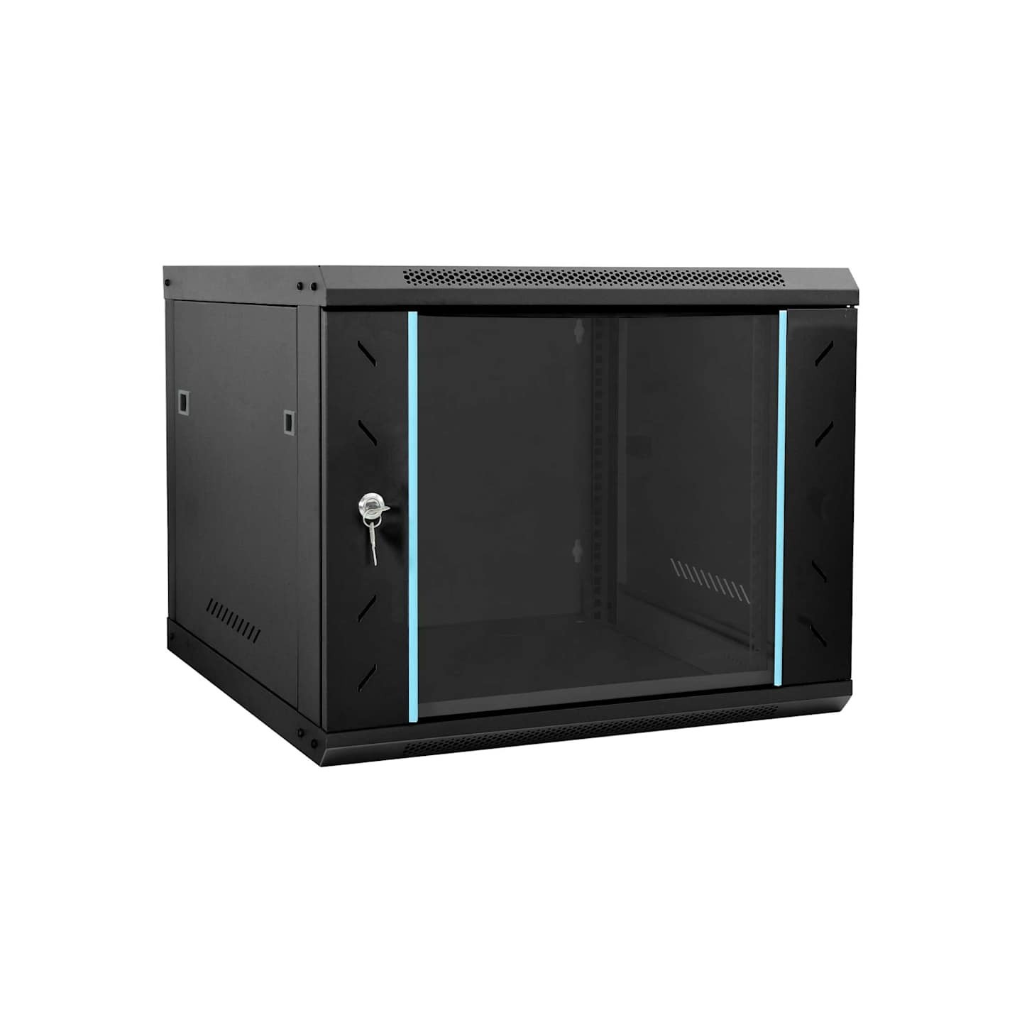 Armoire réseau avec stockage Noir 60 x 60 x 50 cm Acier