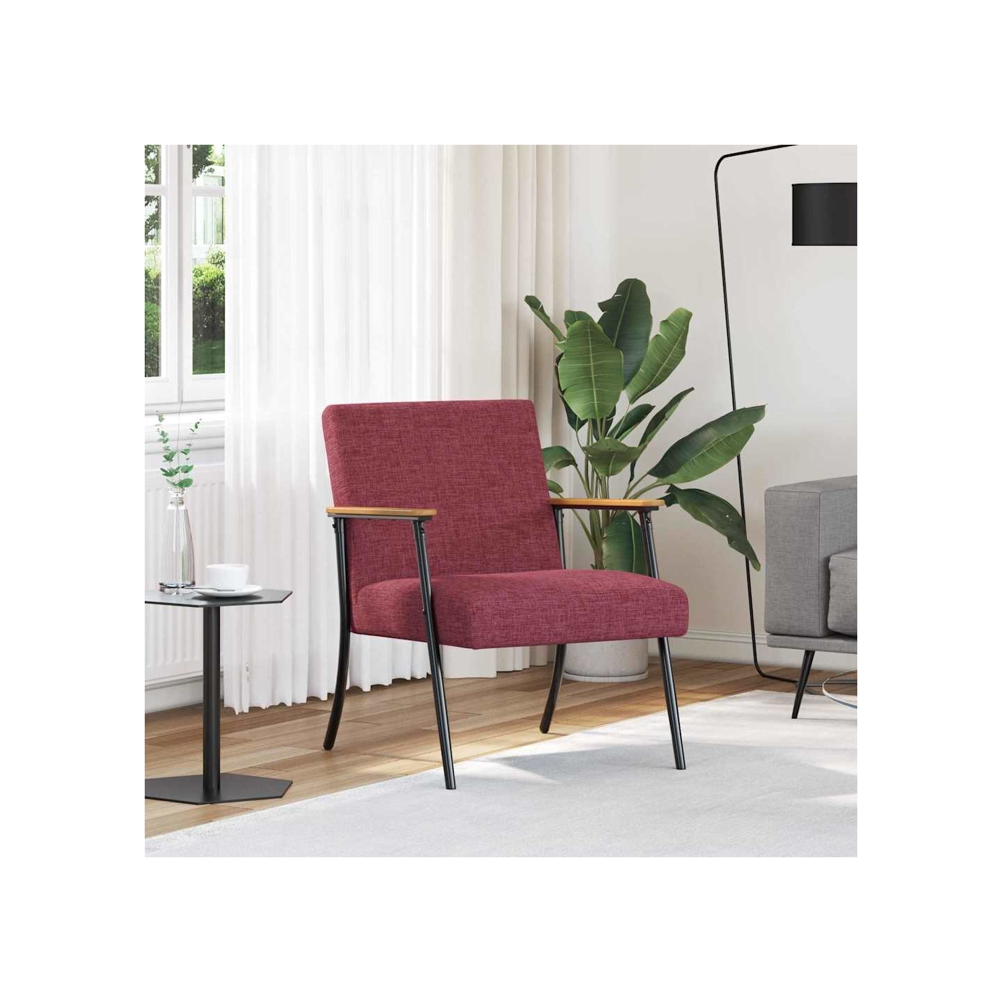Fauteuil Bordeaux tissu