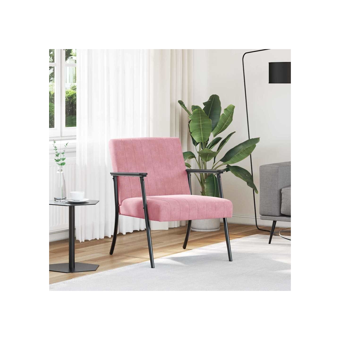 Fauteuil Rose Velours