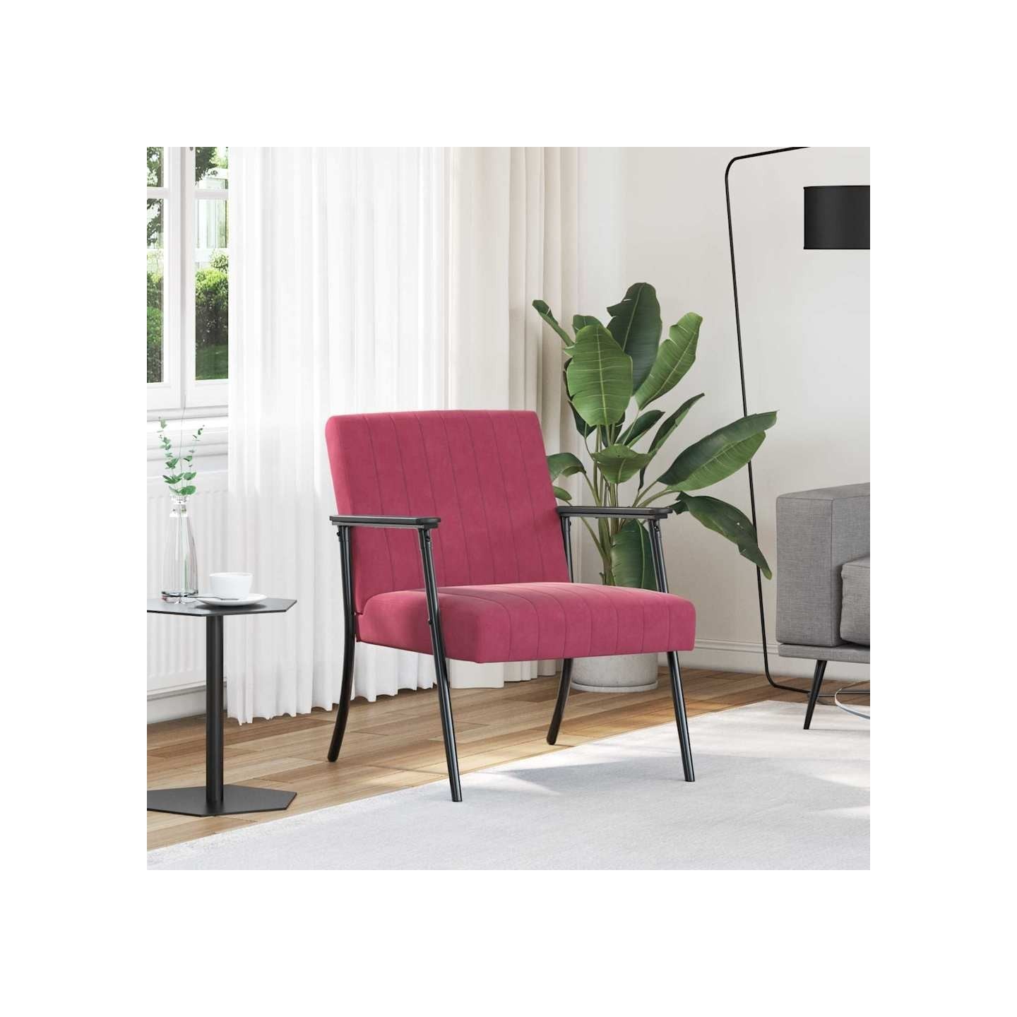 Fauteuil Bordeaux Velours