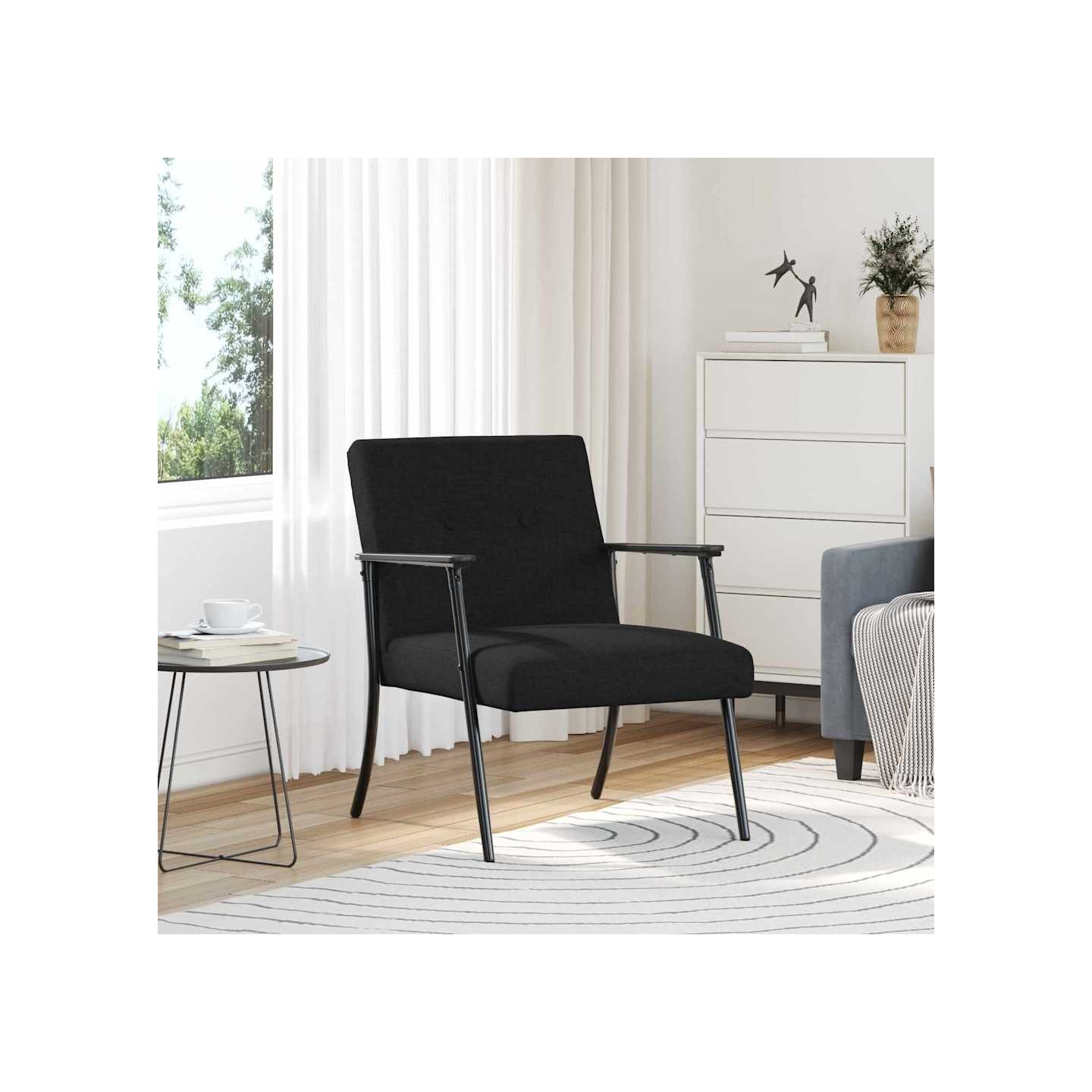 Fauteuil Noir tissu