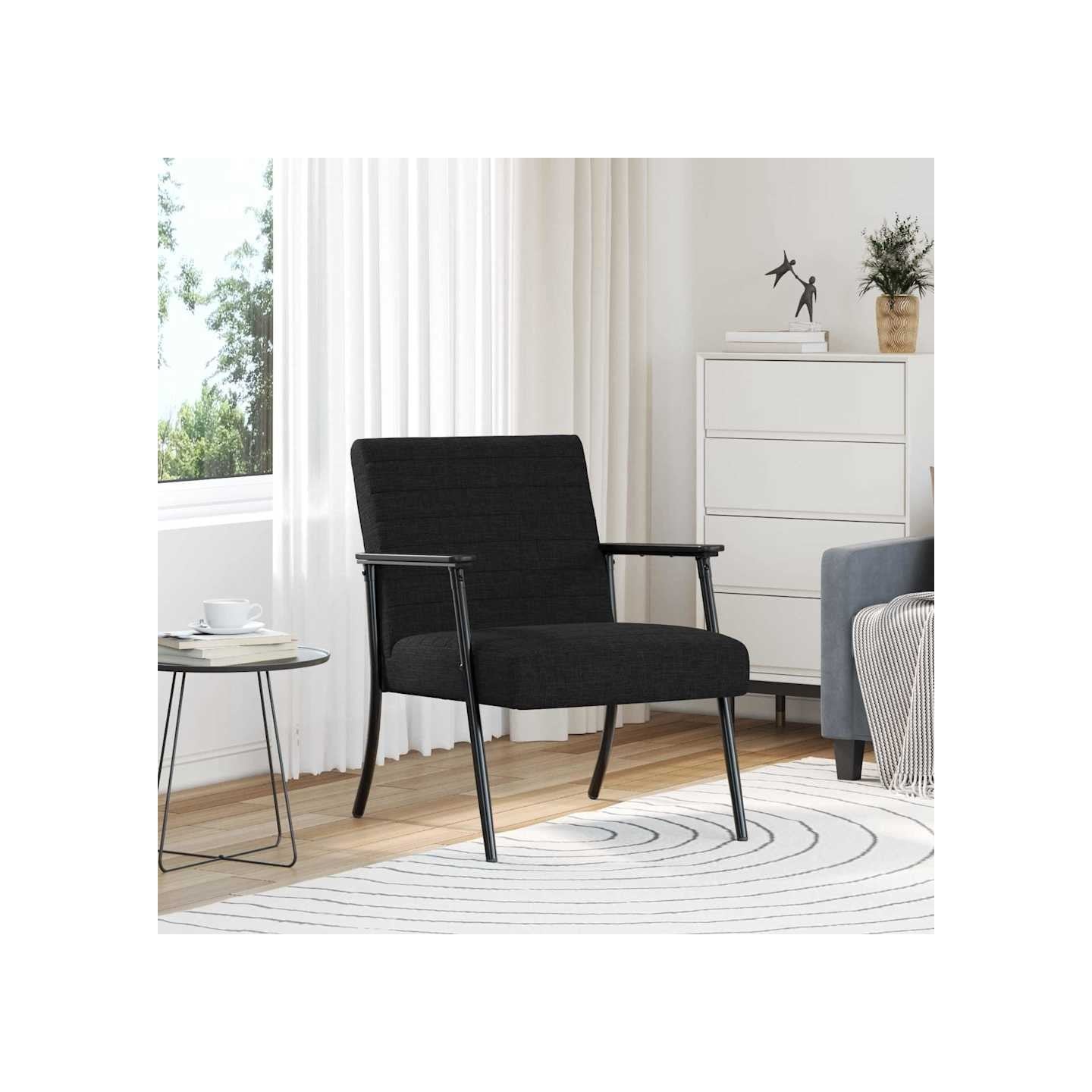 Fauteuil Noir 59 x 75 x 78 cm tissu