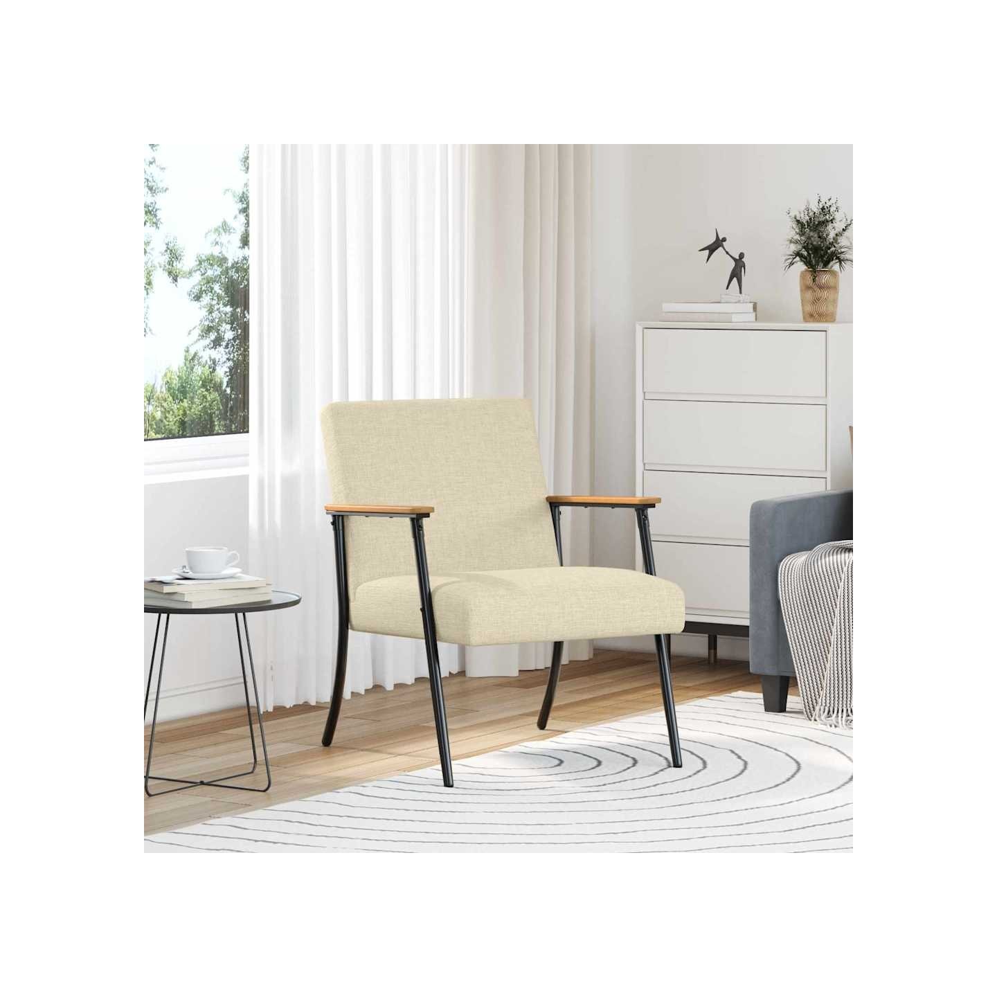 Fauteuil Crème tissu