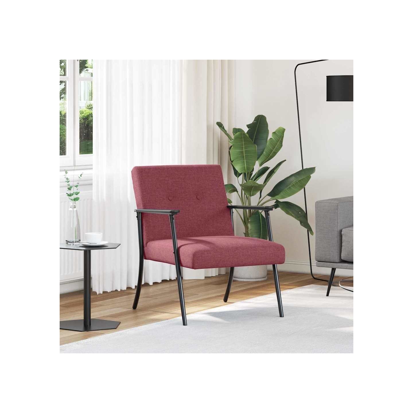Fauteuil Bordeaux tissu
