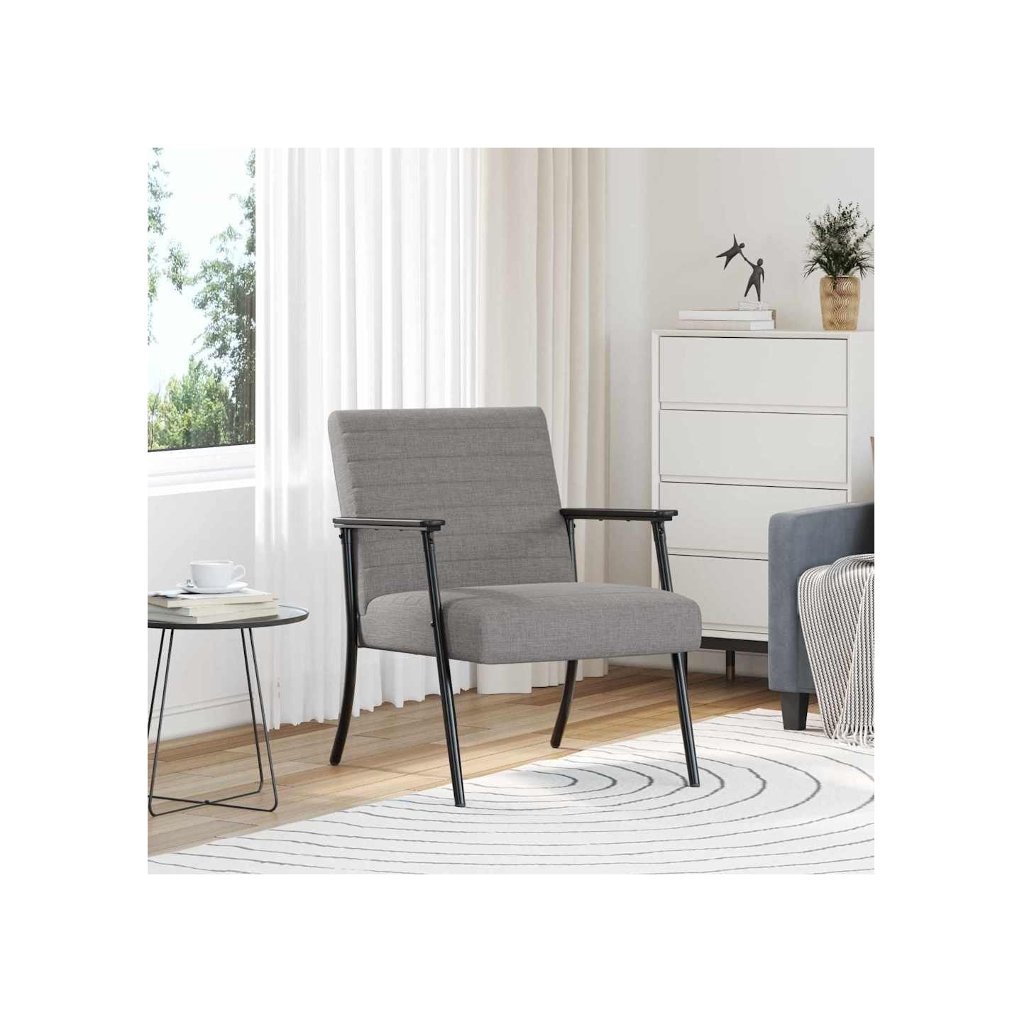 Fauteuil Taupe tissu
