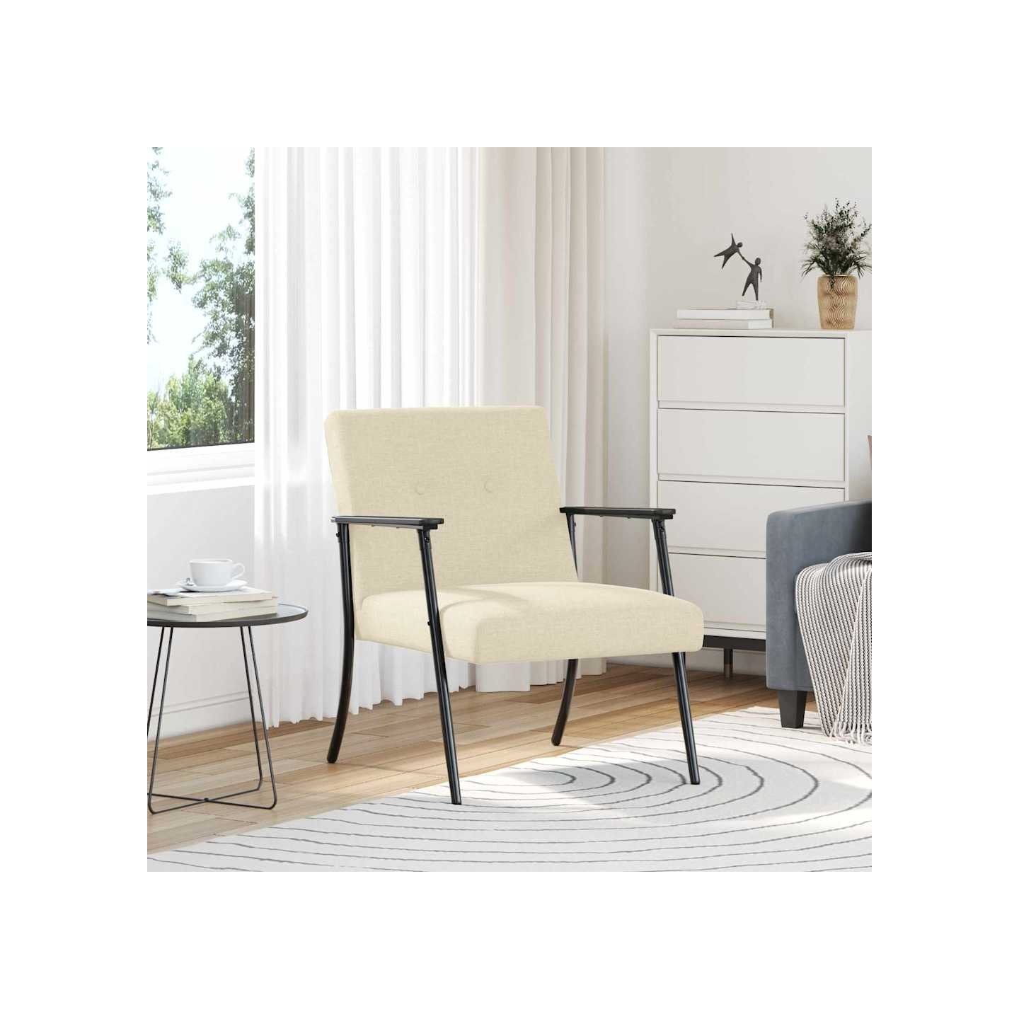 Fauteuil Crème tissu