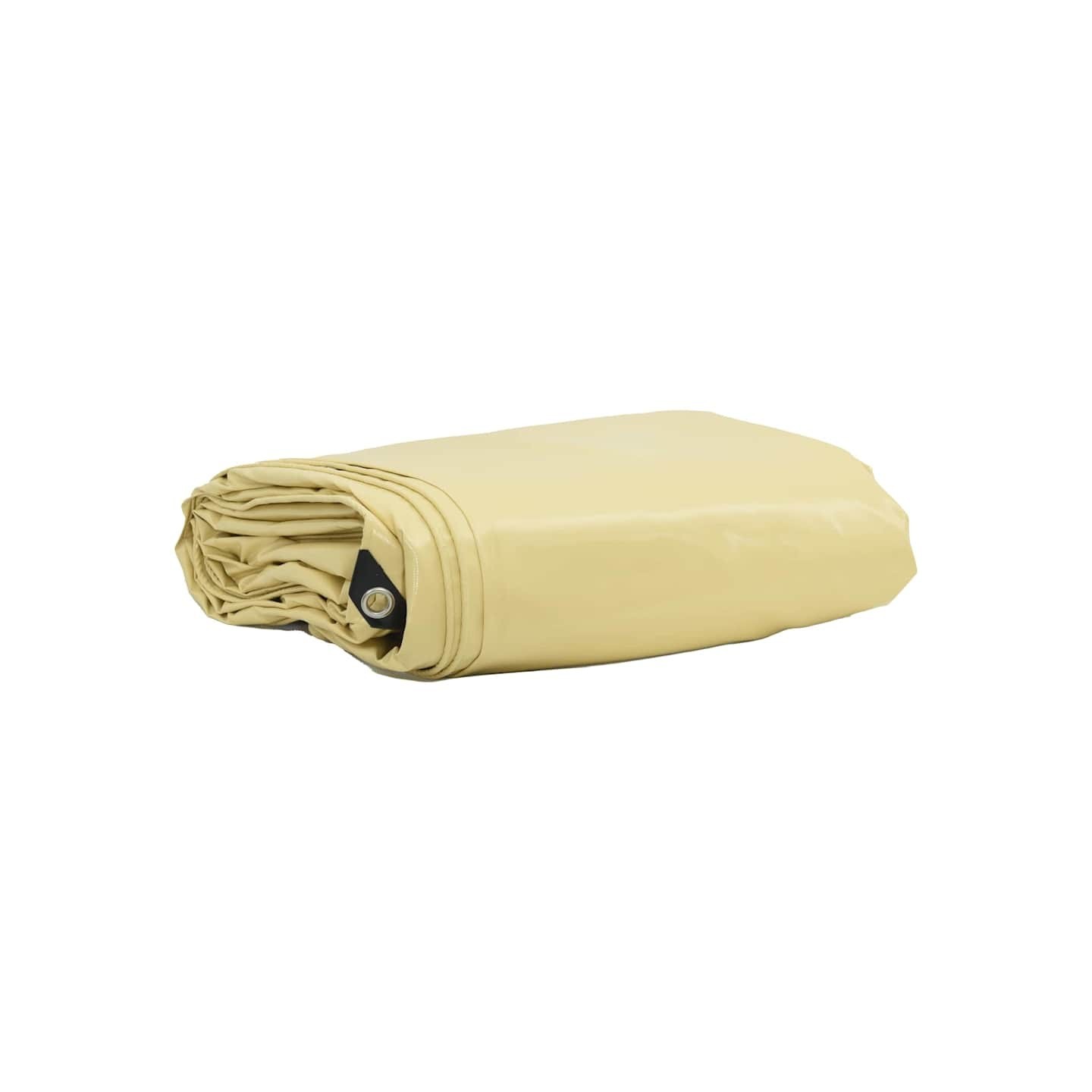 Bâche 650g / m² Beige 4 x 6 m Toile avec revêtement en PVC
