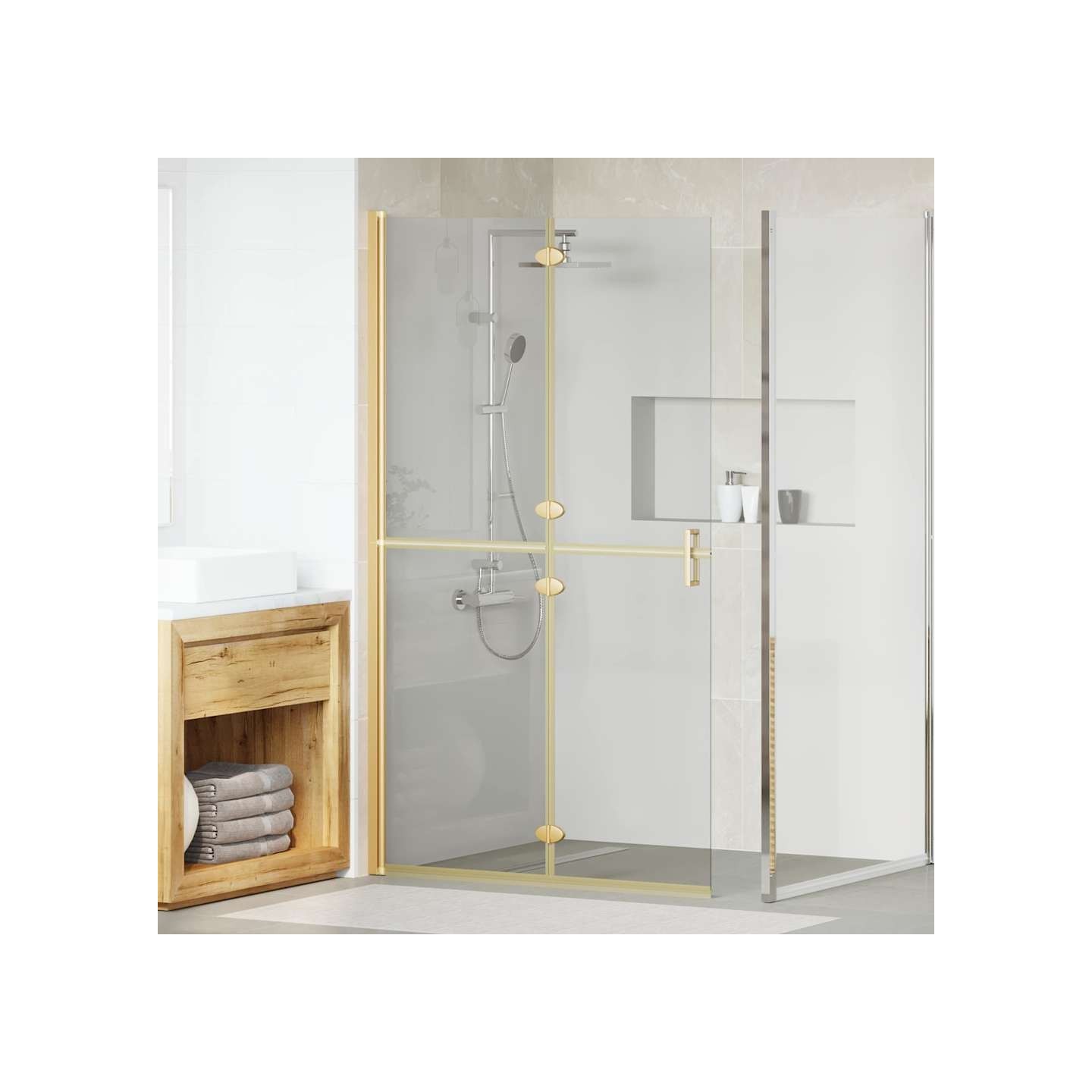 Paroi de douche à l'italienne Doré 110 x 6,5 x 190 cm