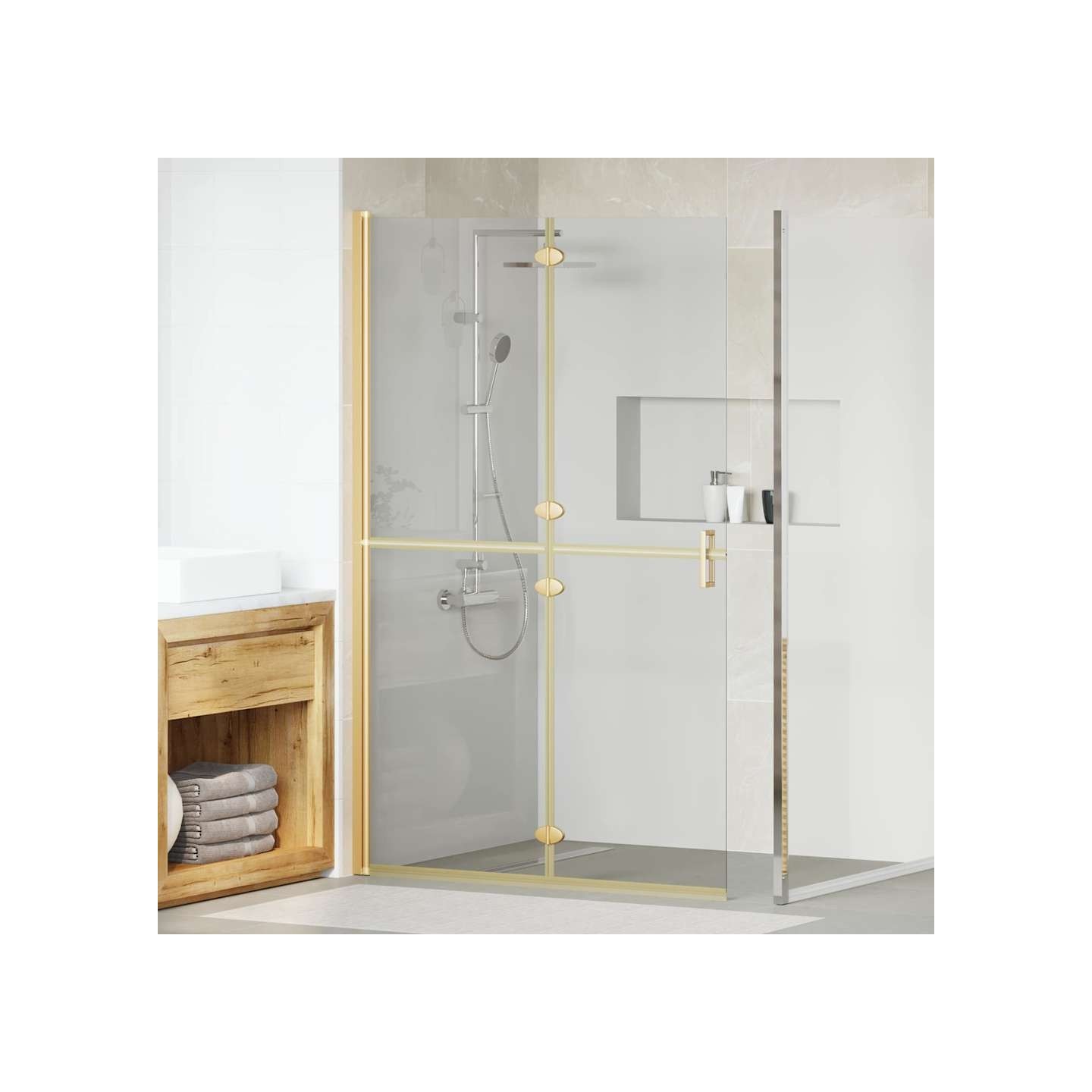 Paroi de douche à l'italienne Doré 120 x 6,5 x 190 cm
