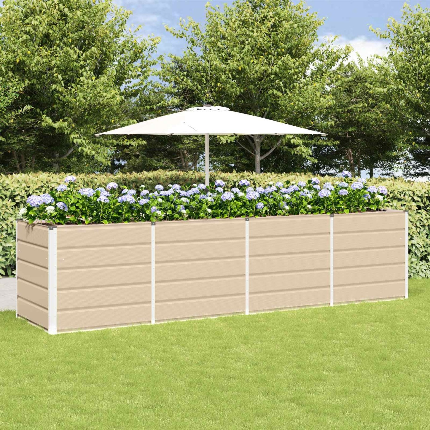 Jardinière Ivoire 320 x 80 x 75 cm Acier