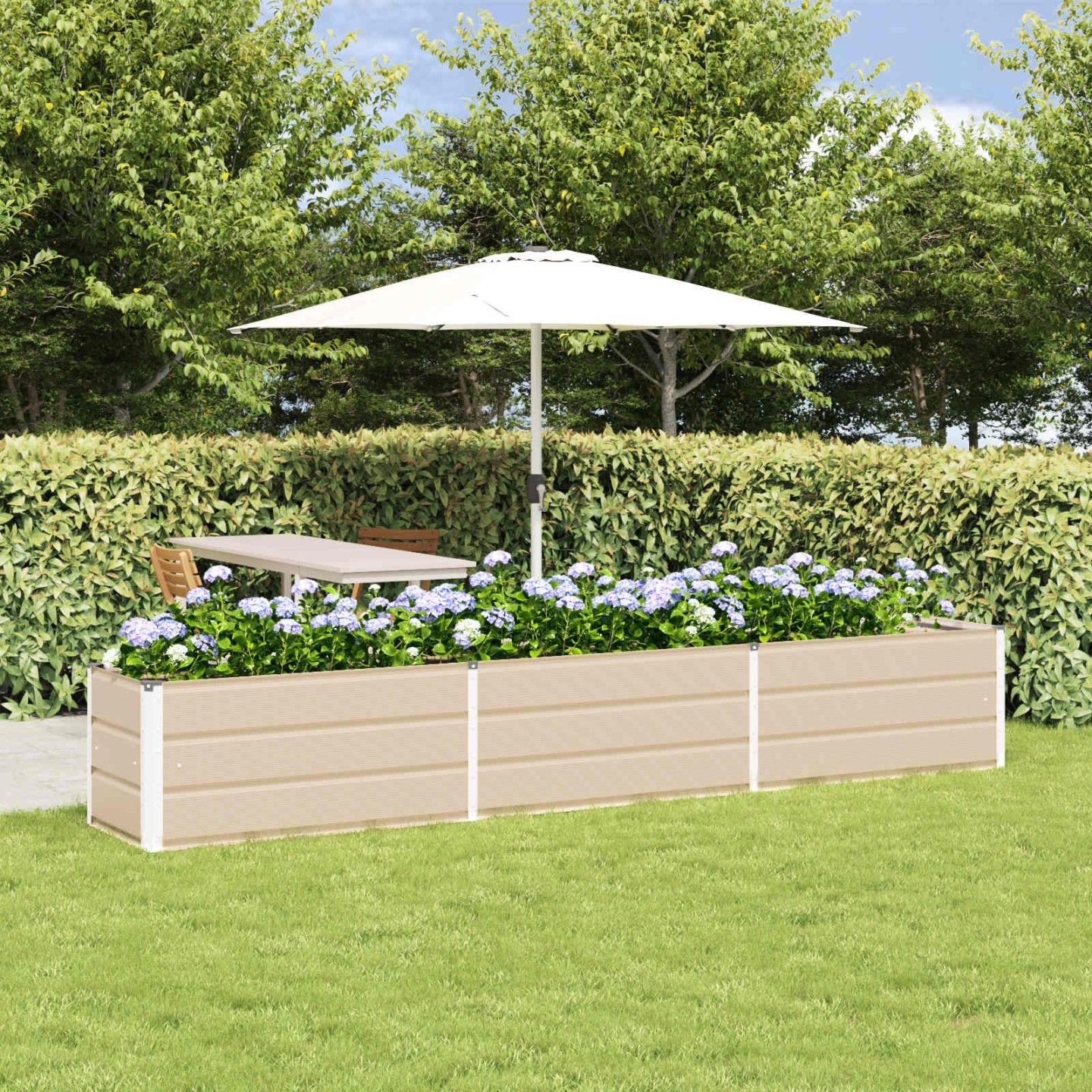 Jardinière Ivoire 290 x 50 x 45 cm Acier galvanisé