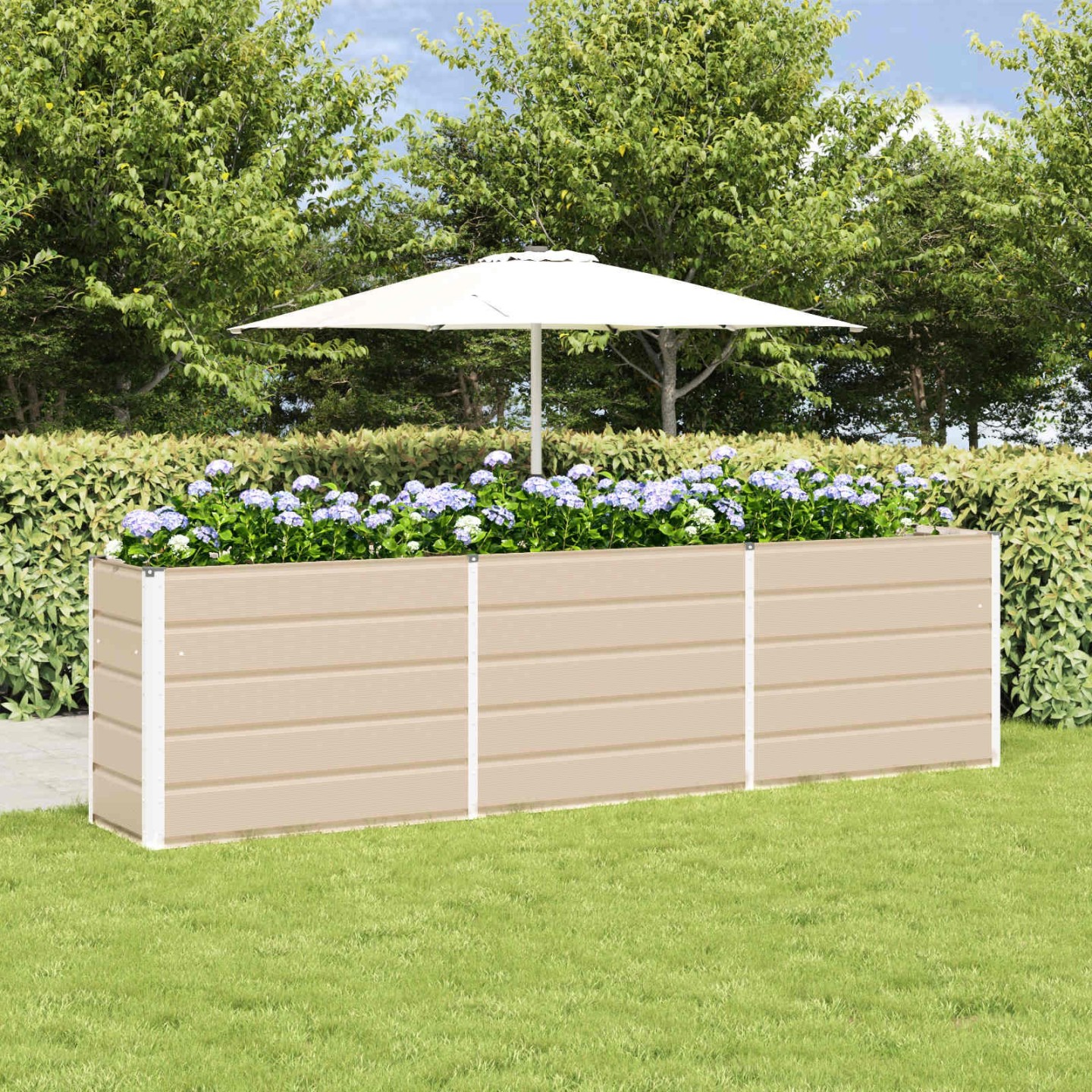 Jardinière Ivoire 290 x 50 x 75 cm Acier galvanisé