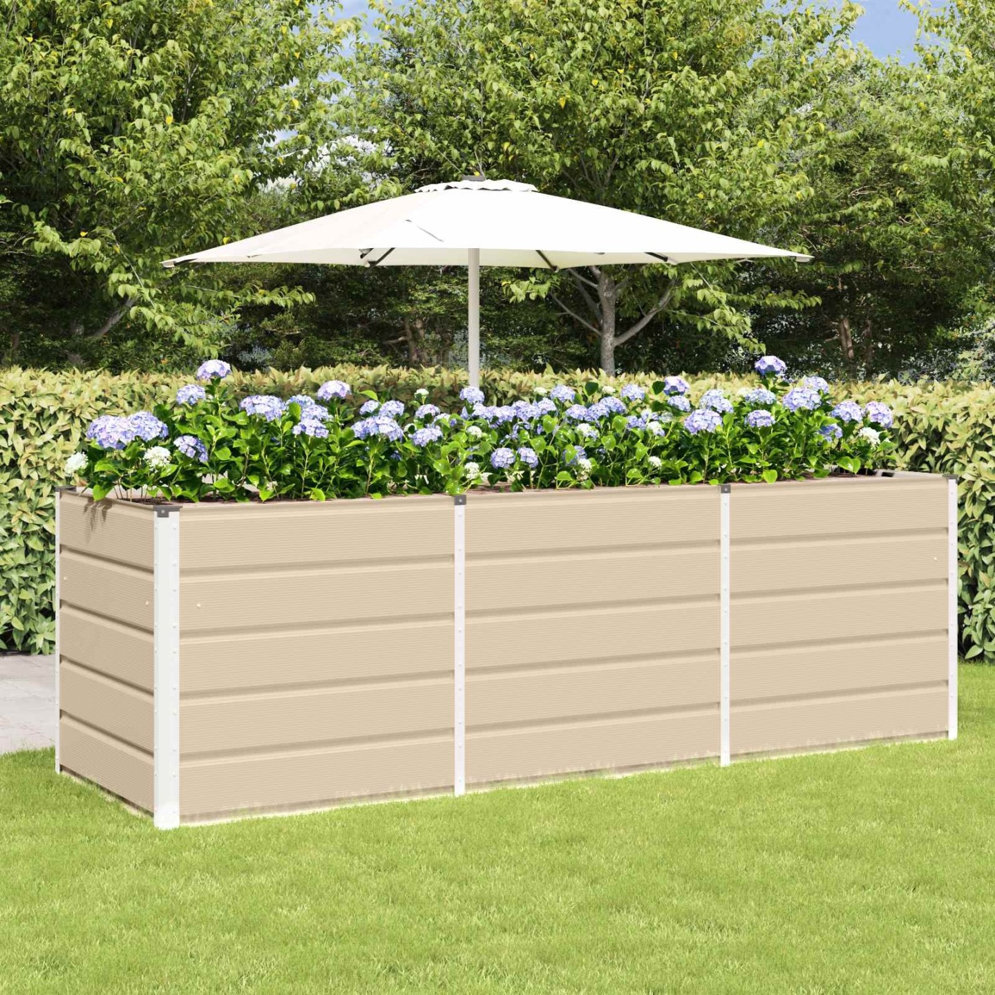 Jardinière Ivoire 240 x 80 x 75 cm Acier