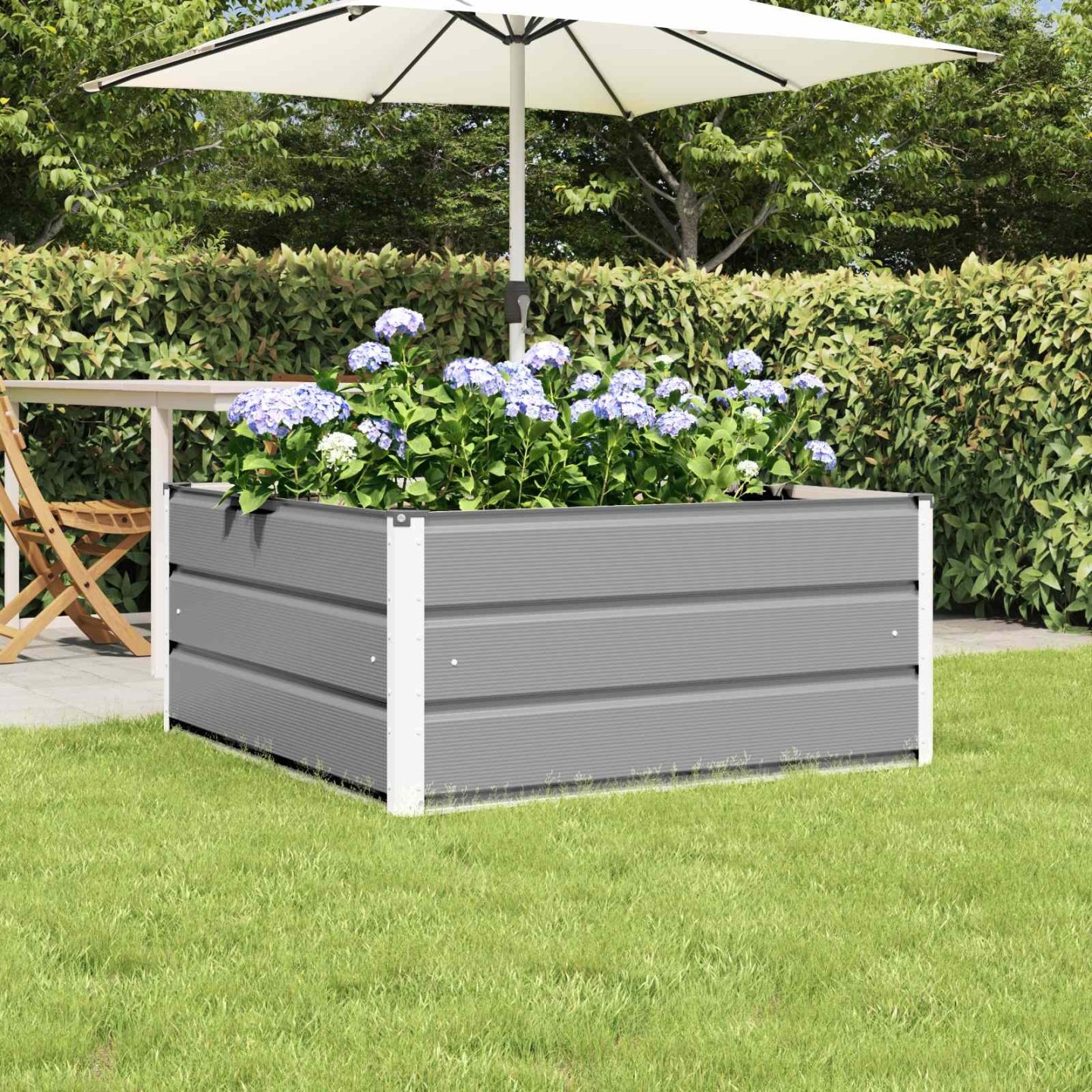 Jardinière Gris clair 100 x 100 x 45 cm Acier