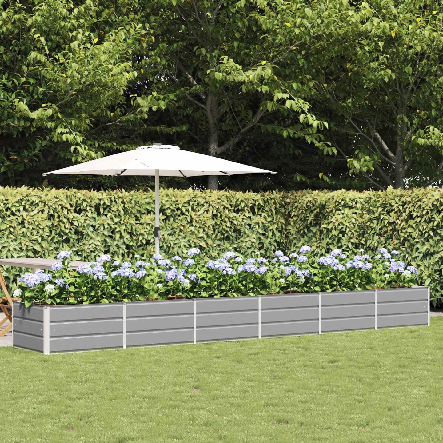 Jardinière Gris clair 480 x 80 x 45 cm Acier